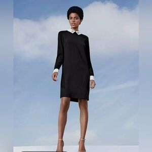 Victoria Beckham x Target Collared Black Dress with Bunny Detail